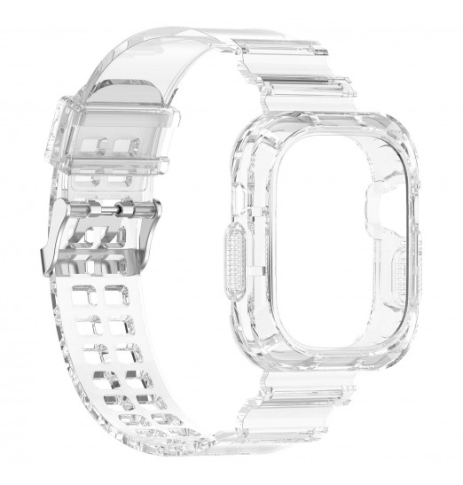 Correa de reloj de cristal transparente, pulsera para, iwatch Ultra 49mmc