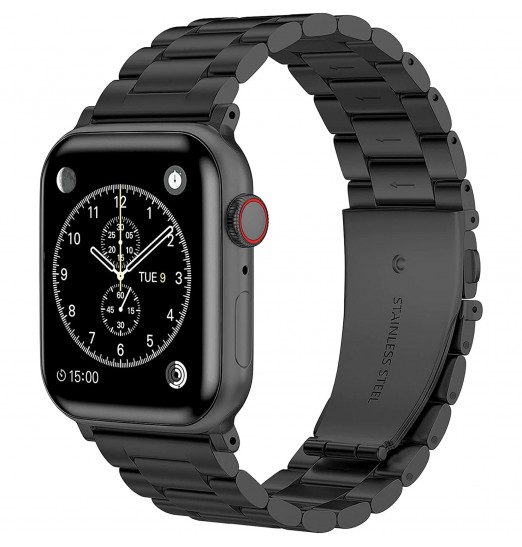 Banda de acero inoxidable comercial, banda de metal compatible con 45 mm 41 mm 42 mm 44 mm 38 mm 40 mm para Apple Watch Series 8/7/6/5/4/3/2/1/se/ultra