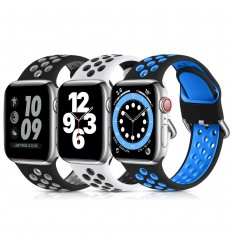 Correa deportiva compatible con Apple WatcBanda h 44mm 42mm 45mm 49mm 41mm 40mm 38mm, correa de silicona suave, bandas de repuesto transpirables para Apple Watch Se/ultra Iwatch Series 8 7 6 5 4 3 2 1