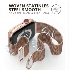 Reemplazo de cierre magnético de bucle de malla de acero inoxidable para mujeres y hombres para Iwatch Band, para Apple Watch Band Series Ultra Se 8 7 6 5 4 3 2 1 38 mm 40 mm 41 mm 42 mm 44 mm 45 mm 49 mm