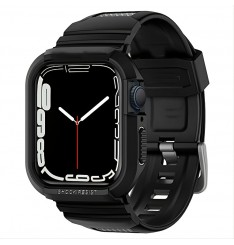 Caja Spigen Rugged Armor Pro para Apple Watch con correa Serie 8/7 (45 mm) y Serie Se2/6/se/5/4 (44 mm)