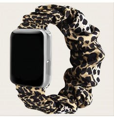 Correa estilo tela con estampado de leopardo para Apple Watch Series 1/2/3/4/5/6