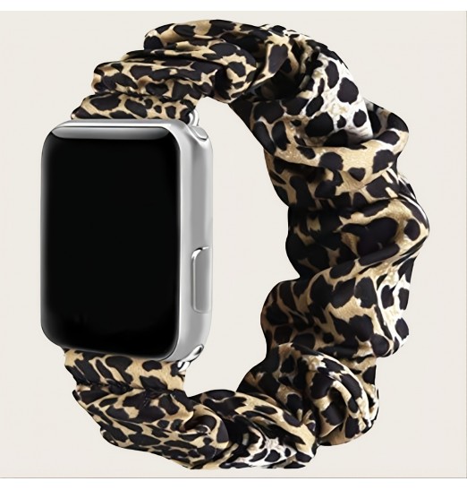 Correa estilo tela con estampado de leopardo para Apple Watch Series 1/2/3/4/5/6