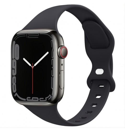 Correa de reloj de silicona delgada deportiva compatible con Apple Watch Band 38 mm 42 mm 40 mm 44 mm 41 mm 45 mm 49 mm, correa de repuesto delgada, suave y estrecha para Iwatch Ultra Series 8/7 / se / 6/5/4/3/2/1 Mujeres Hombres