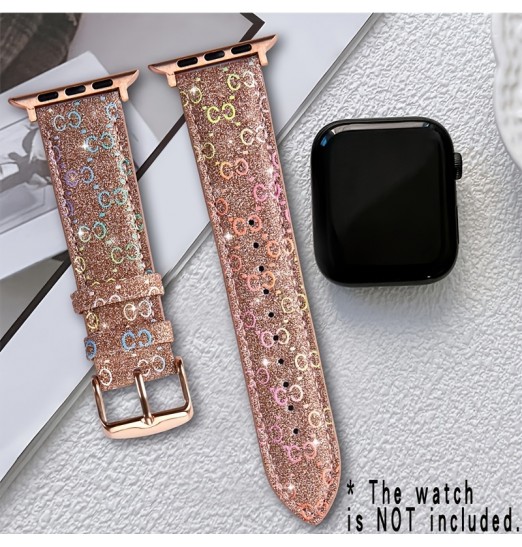 Brillo Bling Negro y amp; Banda de rejilla blanca compatible con iwatch 3/4/5/6/7/se