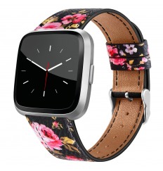 Correas de cuero compatibles con Fitbit Versa 2 Bands &amp; Bandas Versa &amp; Pulseras Versa Lite, correa de cuero de repuesto clásica Fitbit Versa Se para mujeres y hombres