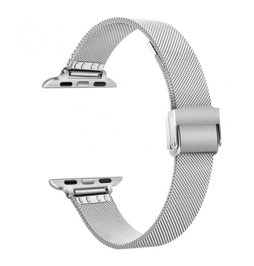 Pulsera de malla compatible con iwatch 49 mm Banda 45 mm 44 mm 42 mm 41 mm 40 mm 38 mm Correa de acero inoxidable para iwatch Ultra Series 8/7/6/5/4/3/2/1 Pulsera Mujer