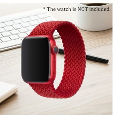 Solo Loop trenzado para Apple Watch Band 44mm 40mm 45mm 41mm 49mm 42mm 38mm Pulsera elástica Iwatch Series 7 3 Se 6 8 Ultra Correa