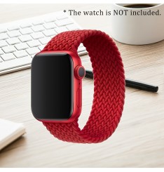 Solo Loop trenzado para Apple Watch Band 44mm 40mm 45mm 41mm 49mm 42mm 38mm Pulsera elástica Iwatch Series 7 3 Se 6 8 Ultra Correa