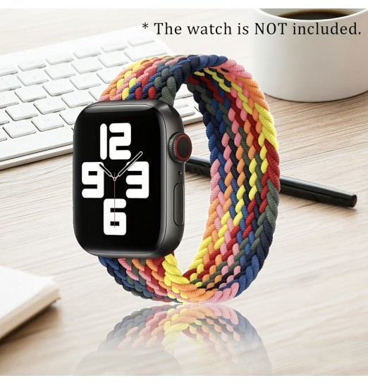 Solo Loop trenzado para iwatch Band 44 mm 40 mm 45 mm 41 mm 49 mm 42 mm 38 mm Pulsera elástica Iwatch Series 7 3 Se 6 8 Ultra Correa