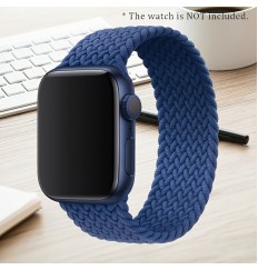 Solo Loop trenzado para Apple Watch Band 44mm 40mm 45mm 41mm 49mm 42mm 38mm Pulsera elástica Iwatch Series 7 3 Se 6 8 Ultra Correa