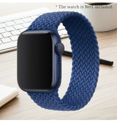 Solo Loop trenzado para Apple Watch Band 44mm 40mm 45mm 41mm 49mm 42mm 38mm Pulsera elástica Iwatch Series 7 3 Se 6 8 Ultra Correa