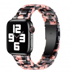 Bandas de resina de moda compatibles con iwatch Ultra 49 mm 45 mm 44 mm 42 mm 41 mm 40 mm 38 mm Iwatch Series 8 7 6 5 4 3 2 1 Se, reemplazo con hebilla de acero inoxidable de cobre Mujeres Hombres