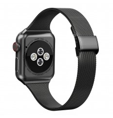 Bandas delgadas de malla delgada compatibles con Apple Watch Ultra Band 49 mm 45 mm 44 mm 42 mm 41 mm 40 mm 38 mm Correa de acero inoxidable para Iwatch Series 8/7/6/5/4/3/2/1 / se Ultra Mujeres Hombres