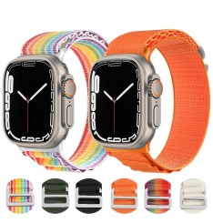 Correa de nailon Wach para Apple Watch Ultra 49mm para Iwatch Series 8 7 6 5 4 3 Se 45mm 41mm 40mm 44mm 42mm 40mm, sin reloj