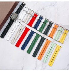 Nueva silicona Compatible con Apple Watch Ultra Ocean Band 49mm 38mm 40mm 41mm 42mm 44mm 45mm, correa deportiva suave para hombres y mujeres para Iwatch