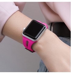 La correa de reloj de gota de agua hueca de color puro es adecuada para Apple Watch 38 mm 40 mm 41 mm 42 mm 44 mm 45 mm, sin reloj