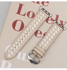 Correas de cuero compatibles con reloj Band38mm40mm41mm 42mm44mm45mm49mm, pulsera trenzada correa de repuesto de pulsera de cuero genuino para iwatch Series / se 8 7 6 5 4