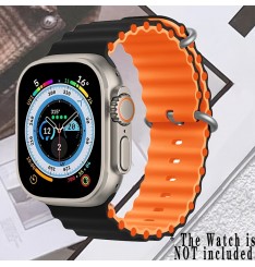 Ocean Bands para Apple Watch, Ultra 49 mm 45 mm 44 mm 42 mm 40 mm 38 mm, bandas ajustables de silicona Sport Loop para hombres y mujeres para Iwatch Band Collection 8 7 6 5 4 3 2 1 Se