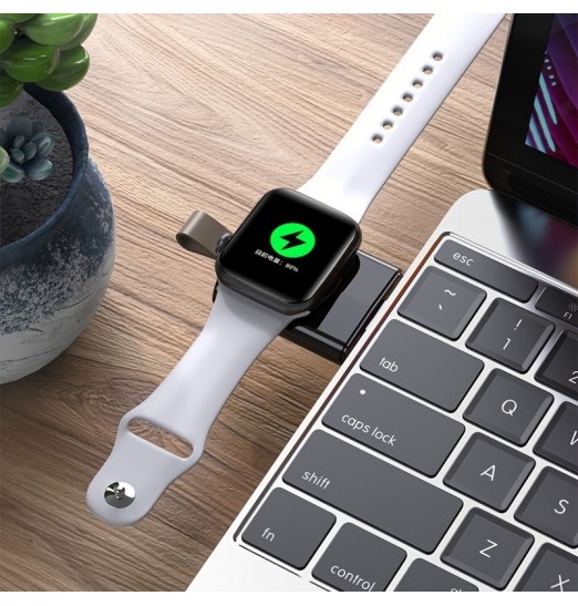 Cargador inalámbrico Usb portátil para Apple Watch Iwatch 1/2/3/4 5/6/7 Se Carga inalámbrica de succión magnética