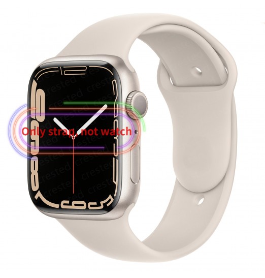 Correa de silicona para Apple Watch Band 44 mm 40 mm 45 mm 41 mm 38 mm