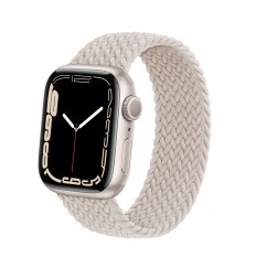 Correa de reloj trenzada elástica de nailon para Apple Watch Series 38/40/41/42/44/45mm