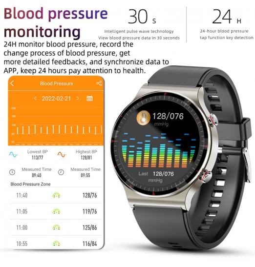 Ecg oxígeno presión arterial relojes inteligentes