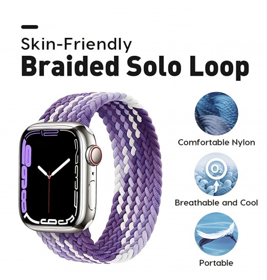 Correa de pulsera elástica trenzada Solo Loop para Apple Watch Series