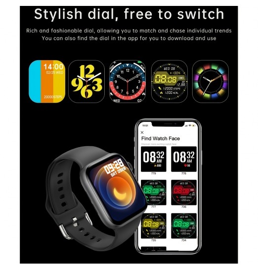 Reloj inteligente [recibir llamadas y amperios; Message] Para hombres, mujeres, niños, para teléfonos Android Ios compatibles con Iphone, rastreador de actividad física con pantalla táctil completa con llamada/frecuencia cardíaca/registro de ejercicio/mon