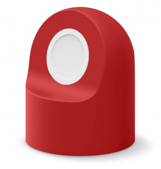 Soporte de carga de escritorio de silicona universal rojo para Apple Watch Series