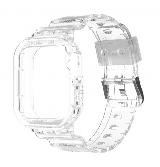 Correa de reloj Tpu transparente para Apple Watch Series 40/41/44/45mm