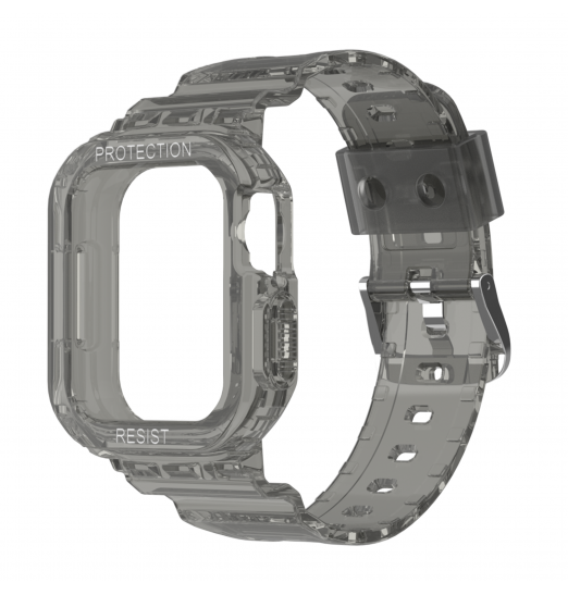 Correa de reloj Tpu transparente para Apple Watch Series 40/41/44/45mm