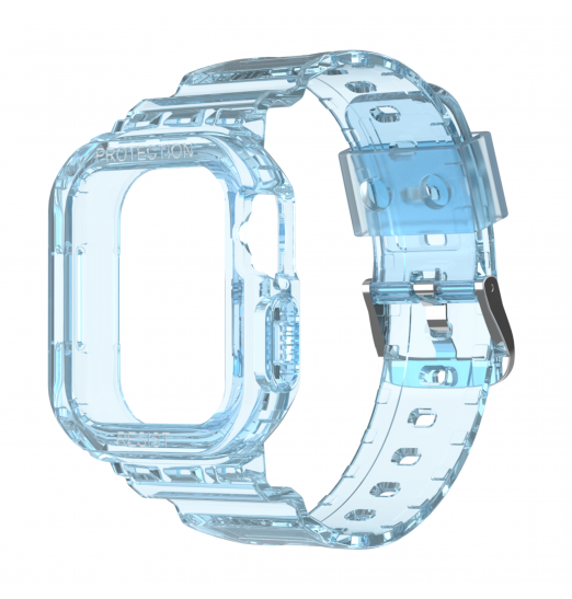 Correa de reloj Tpu transparente para Apple Watch Series 40/41/44/45mm