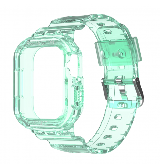 Correa de reloj Tpu transparente para Apple Watch Series 40/41/44/45mm