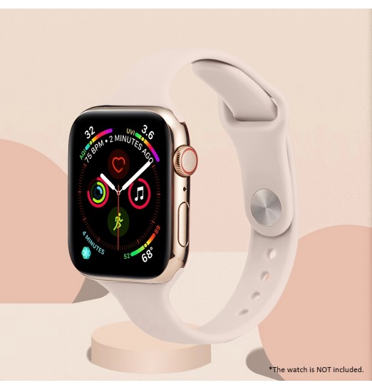 Correa de reloj de silicona rosa para Apple Watch Series 38/40/41/42/44/45/49mm