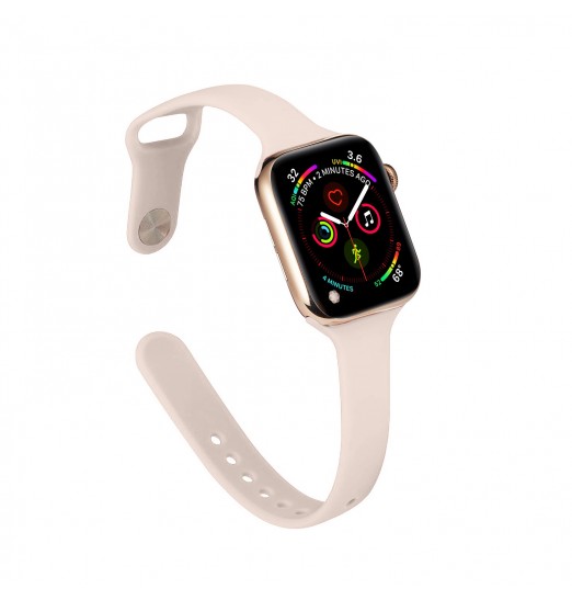 Correa de reloj de silicona rosa para Apple Watch Series 38/40/41/42/44/45/49mm