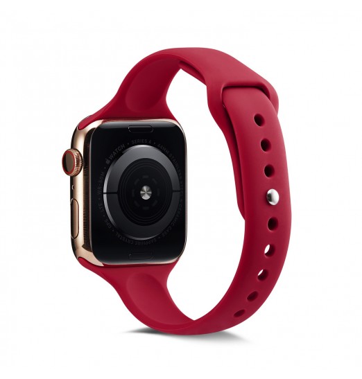 Correa de reloj de silicona color rojo vino para Apple Watch Series 38/40/41/42/44/45/49mm