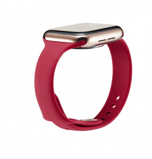 Correa de reloj de silicona color rojo vino para Apple Watch Series 38/40/41/42/44/45/49mm