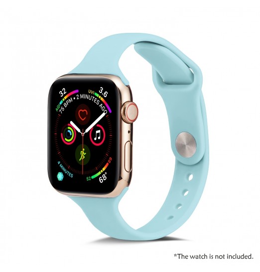 Correa de reloj de silicona azul claro para Apple Watch Series 38/40/41/42/44/45mm