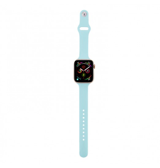 Correa de reloj de silicona azul claro para Apple Watch Series 38/40/41/42/44/45mm