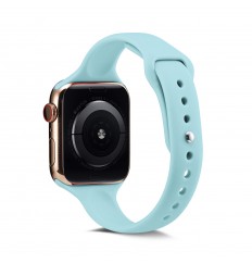 Correa de reloj de silicona azul claro para Apple Watch Series 38/40/41/42/44/45mm