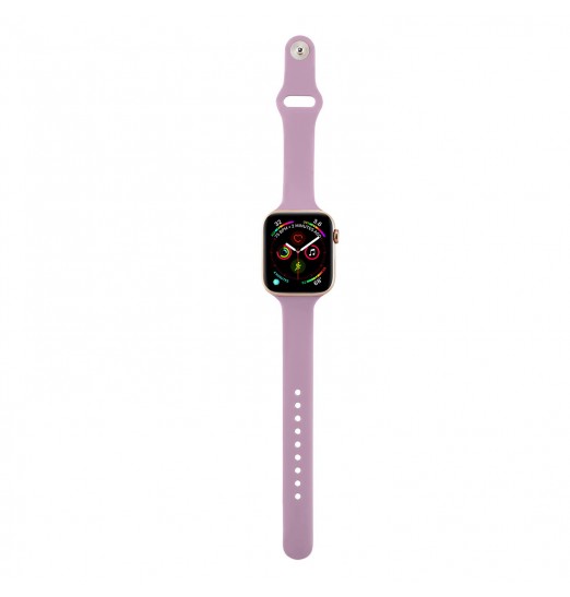 Correa de reloj impermeable de silicona púrpura para Apple Watch Series 38/40/41/42/44/45mm