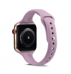 Correa de reloj impermeable de silicona púrpura para Apple Watch Series 38/40/41/42/44/45mm