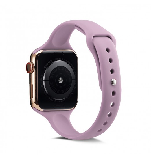 Correa de reloj impermeable de silicona púrpura para Apple Watch Series 38/40/41/42/44/45mm