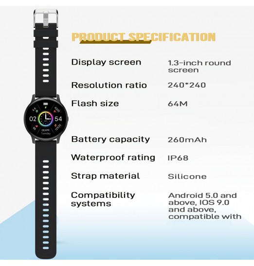 Reloj multifuncional de monitoreo de salud a prueba de agua