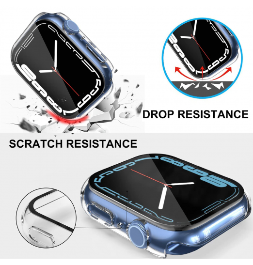 Protector de pantalla completo de vidrio templado para Apple Watch Series 38/40/41/42/44m/45mm