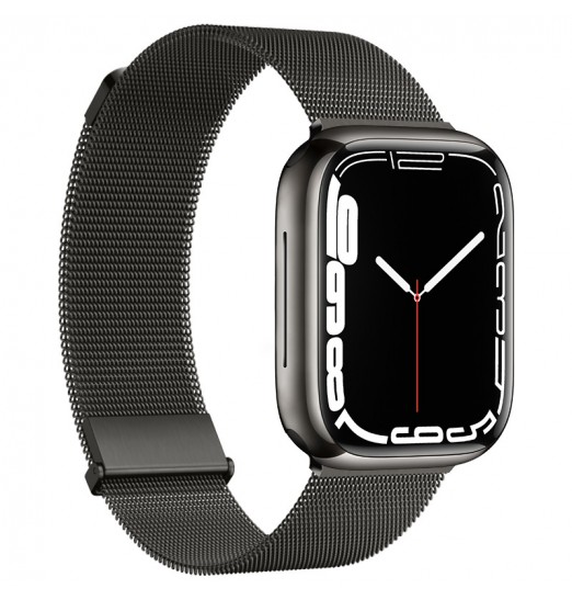 Correa de reloj Milanese Loop de grafito mejorada para Apple Watch Series