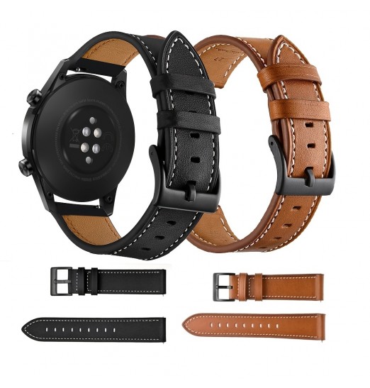 Correas de reloj de cuero genuino de alta calidad para Samsung Galaxy Watch 4 40/44mmamp; Correa de muñeca clásica de repuesto de 42/46 mm