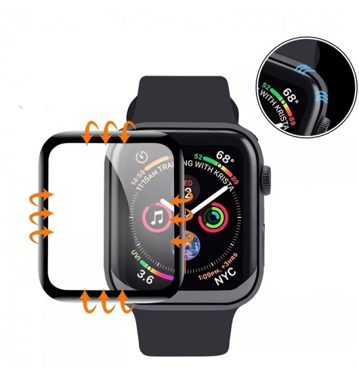 Paquete de 3 protectores de pantalla suave de protección completa para Apple Watch All Series Ultra Se 8 7 49 mm 45 mm 44 mm 42 mm 41 mm 40 mm 38 mm Iwatch 5 4 3 2 1 6 Película de vidrio no templado