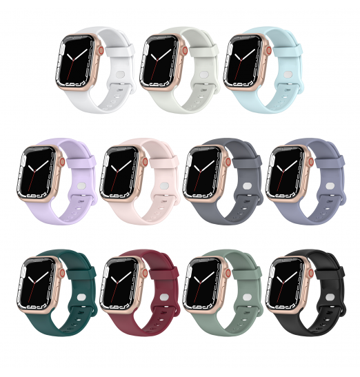 Correa deportiva 38mm 41mm 40mm 45mm 44mm 42mm correa de repuesto de silicona suave Compatible con Iwatc/apple Watch